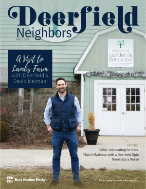 A Visit to Lambs Farm with Deerfield's David Neiman front page featuring Partner David A. Neiman in front of the non-profit's building.